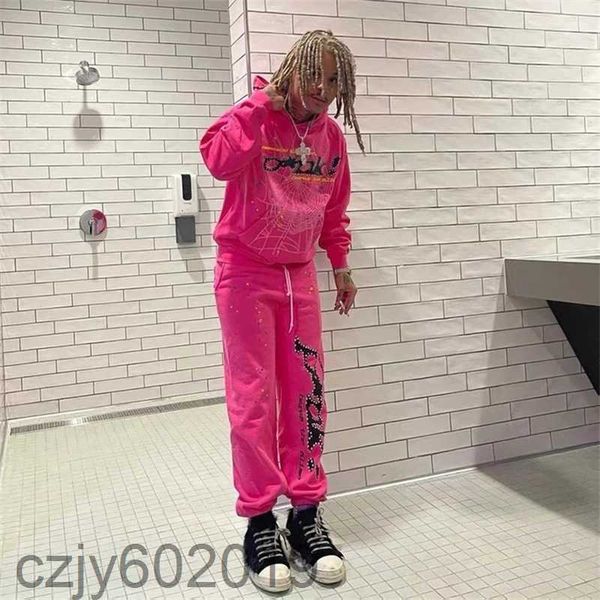 

spider pink sp5der hoodies young sweatshirts streetwear thug 555555 angel hoody men women 11 web pullover fast way31so, Black