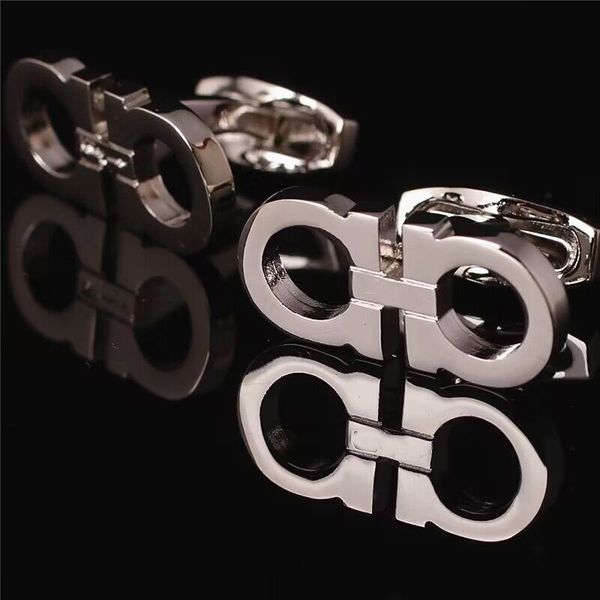

luxurys designer brand cuff link fashion jewelry for mens women classic letters cuff links shirt accessorie wedding exquisite gift cufflinks, Silver