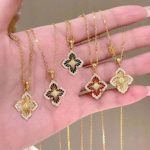 

luxury 18k gold plated necklaces designer women pendant necklace charm multicolor style wedding party jewelry accessories, Silver