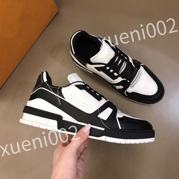 

new luxurys designer casual shoes genuine leather classic plaid sneakers stripe shoes fashion sneakerscolor stripe sneakers size39-44 rd1012, Black