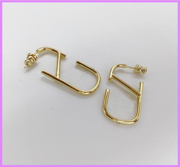 

simplicity earring womens designer letter earrings mens for gifts designers jewelry gold color concise street fashion ear studs d27249788, Golden;silver