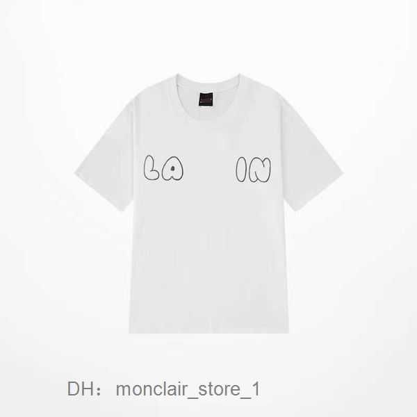 

lanvin t shirt designer luxury classic chest letter printed mens and womens summer breathable high street cotton loose tees 1 4e4k, White;black