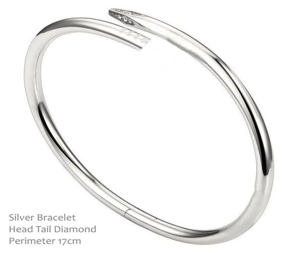 

cuff bangle love bangle nail bracelet designer chains diamond screw clovers necklace men luxury jewelry tennis mens luxury flower 6309353, Black