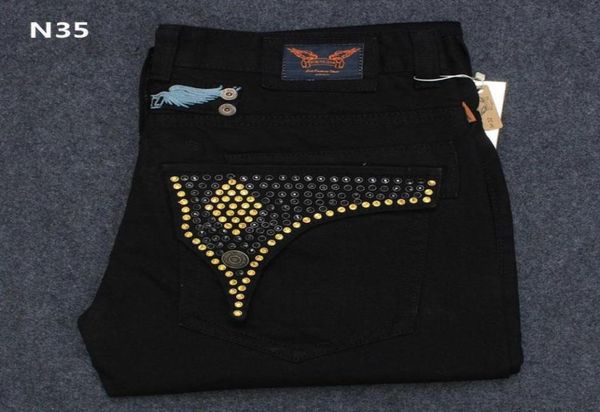 

2022 new arrival jeans men famous brand ripped biker mens robins jeans plus size denim jean for male3538998, Blue