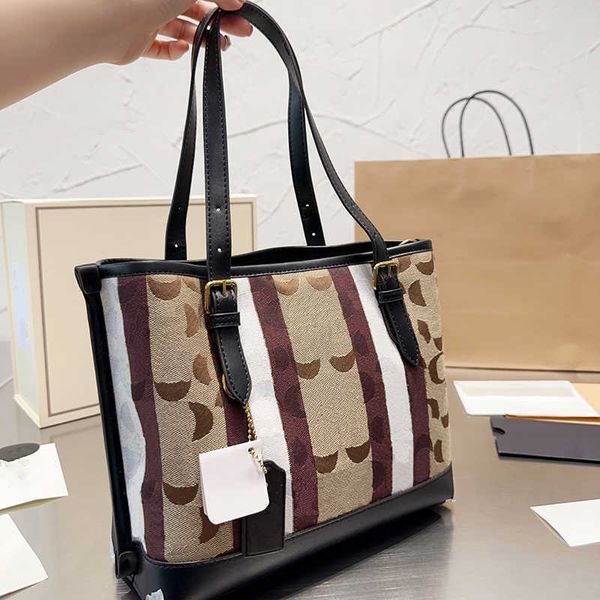 

new luxury tote bag canvas large designer totes women shopping bags classic embossed lady c-letter shoulder bags messenger purse handbag 230