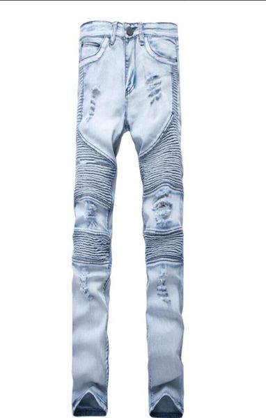 

2021 represent clothing pants slp blueblack destroyed mens slim denim straight biker skinny jeans men ripped jeans8433300, Blue