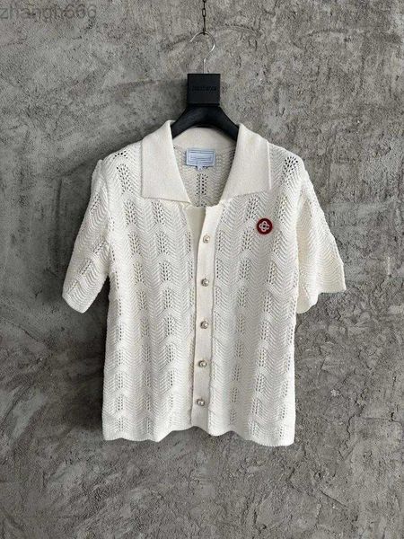 

men's casual shirts men and women cotton crochet knit short sleeve shirt, White;black