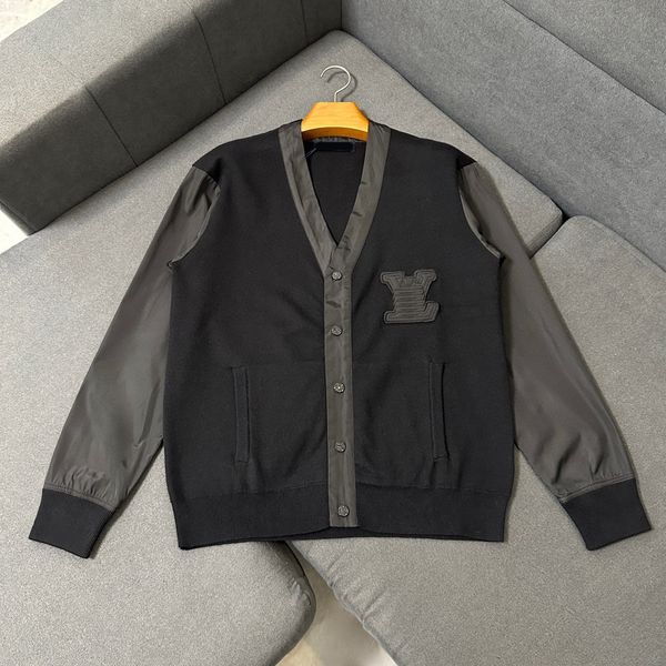 

23ss men's designer sweater autumn/winter long sleeve cardigan pullover hip hop sweater women's casual clothing jacquard logo card, White;black