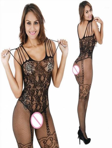 

open crotch lingerie pajamas fishnet bodysuit crotchless transparent underwear bodystockingwomen fetish stripper11240060, Black;white
