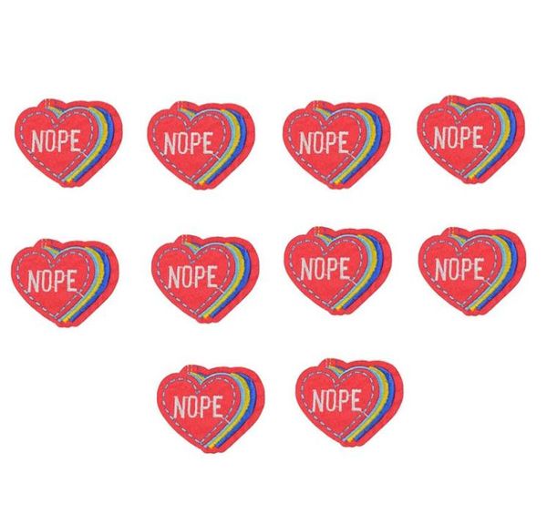 

10pcs heartshaped patches for clothing iron embroidery patch for clothes applique sewing accessories badge stickers on cloth iron3862690, Black