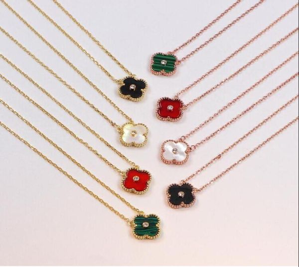 

classic titanium steel pendant necklaces 18k gold plated four leaves clover women luck necklace earrings bracelet designer jewelry4945213, Silver