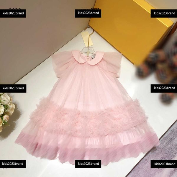 

kids designer clothes girls dresses baby lace skirt kids summer dress embroidered letters decorate the skirt ing, Red;yellow