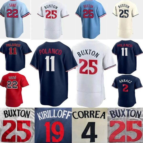 

baseball jerseys minnesota 2023 byron buxton jersey twins max kepler jorge polanco 2 luis arraez jorge lopez jhoan duran carlos correa joe r, Blue;black