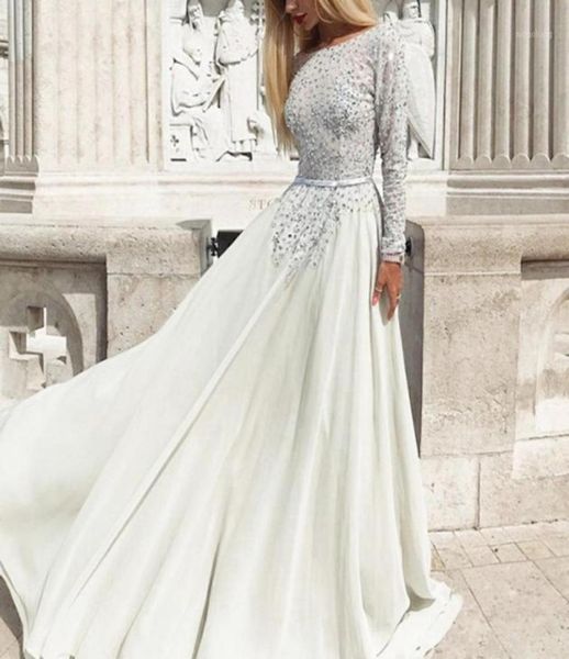 

women elegant long maxi dress for wedding party women039s solid color long sleeve backless sling sequin full dressg413826633, Black;gray