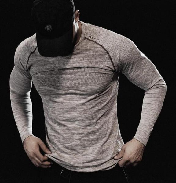 

men039s tshirts men long sleeve tshirt bodybuilding shirt oneck quick dry t sports workout tshirt casual clothingmen039s1359236, White;black