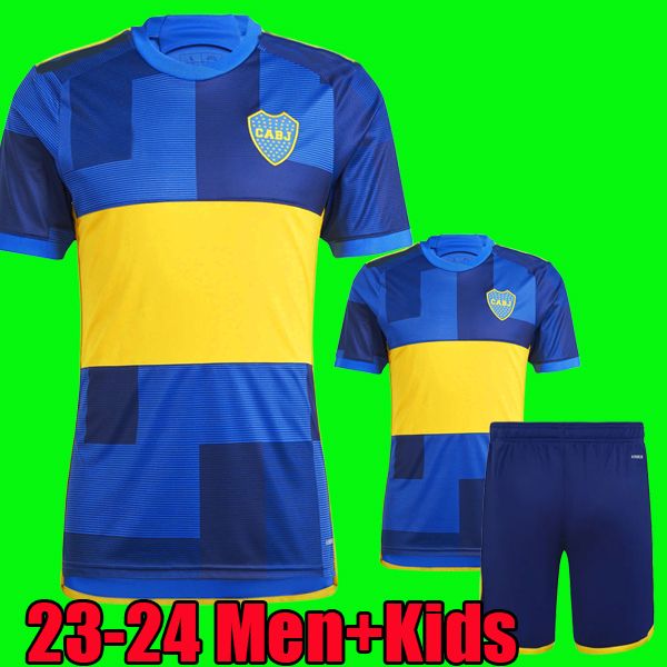 

maradona 23 24 boca juniors soccer jerseys fans player version benedetto tevez de rossi camisa de futebol carlitos 2023 2024 home football s, Black;yellow