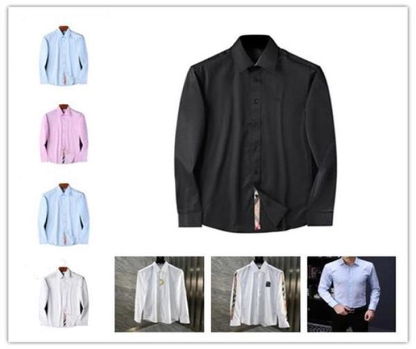 

2021 designer mens longsleeved shirt fashion embroidery letters business classic shirts skateboard casual men s tshirts mxx8693755, White;black