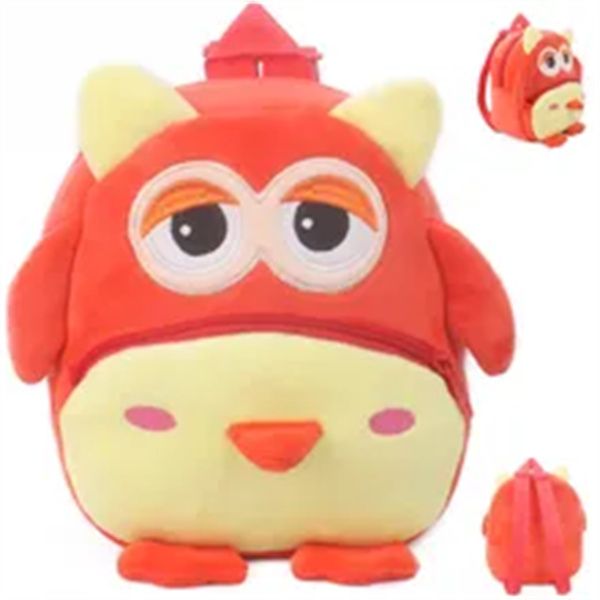 

baby girls backpack kids cute plush backpacks children school bags 3d cartoon animal book bag for boy girl mini toddler bag 0-4y a3, Black