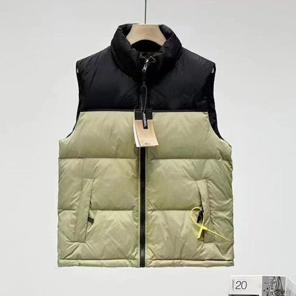 

2023 designer mens deep blue vest black coats quality casual feather outwear double zipper warm padded jacket white goose down down-filled, Black;white