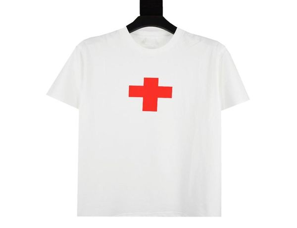 

22ss new limited cross box letter tee classic summer high street tshirts solid simple fashion casual letter printed breathable me9733432, White;black