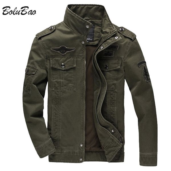 

men's jackets bolubao jacket casual cotton military design loose fashion trend for men 230818, Black;brown