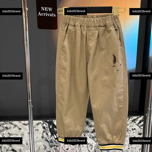 

kids pants child clothing baby bottoms spring trousers striped hem overalls size 110-150 cm mar01, Blue