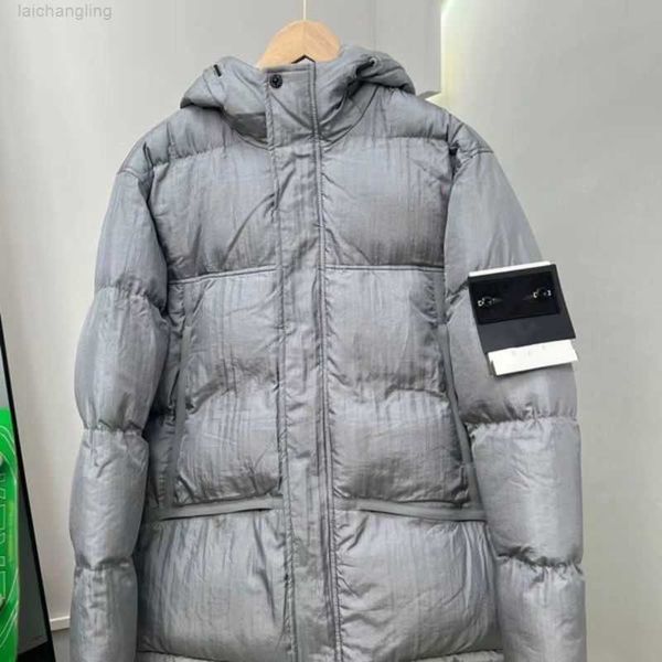 

designers mens down jacket winter reflective cotton metal nylon waterproof and warm thickened jackets coats stonetvoh, Black