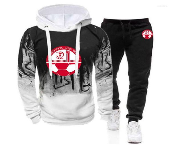 

men039s tracksuits hapoel beer sheva 2022 men39s print long sleeves gradient color hoodies sweatpant two pieces suits c9398292, Gray