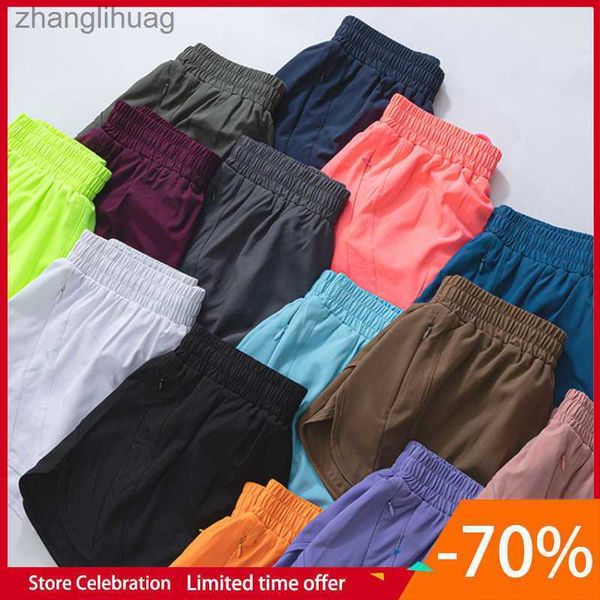 

new summer lulul sports quick-drying pants fake two-piece mesh yoga pants fitness running elastic short pants sweatpants yoga shorts lulus, White