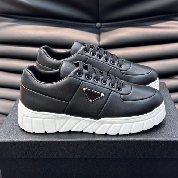 

classic italian brand b22 casual shoes luxury men thick sole elevated small white shoes fashion luxury genuine leather board shoes sports sh, Black