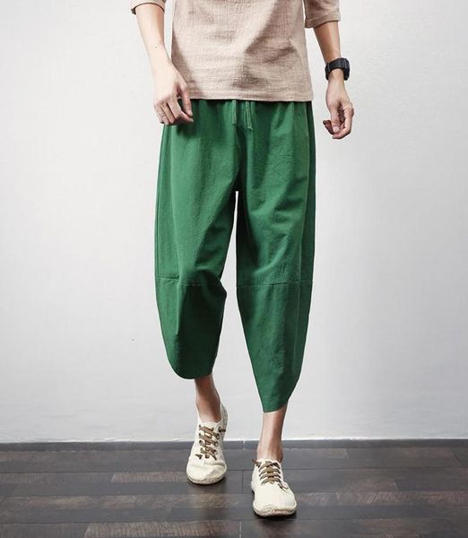 

mens pants summer calflength loose men japanese streetwear joggers hip hop sweatpants male trousers 4xl 5xl9098009, Black