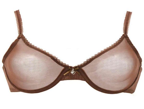 

ing women mesh bra see through bras panties gauze transparent bras ultra thin underwear underwire2268634, Red;black