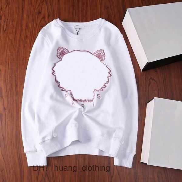 

designer fashion men women kenzo hoodie tiger head advanced embroidery round neck pullover autumn winter loose high street classic 3 x2kv, Black