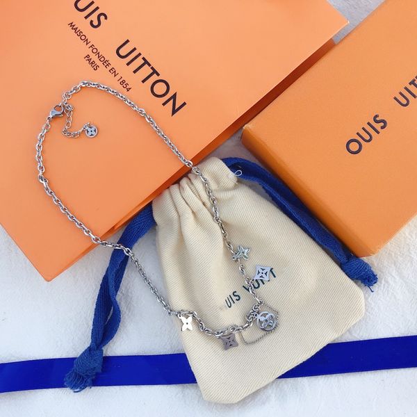 

mens pendant designer jewelry luxury necklaces inverted fashion for woman designers brand jewelrys womens trendy personality clavicle, Silver