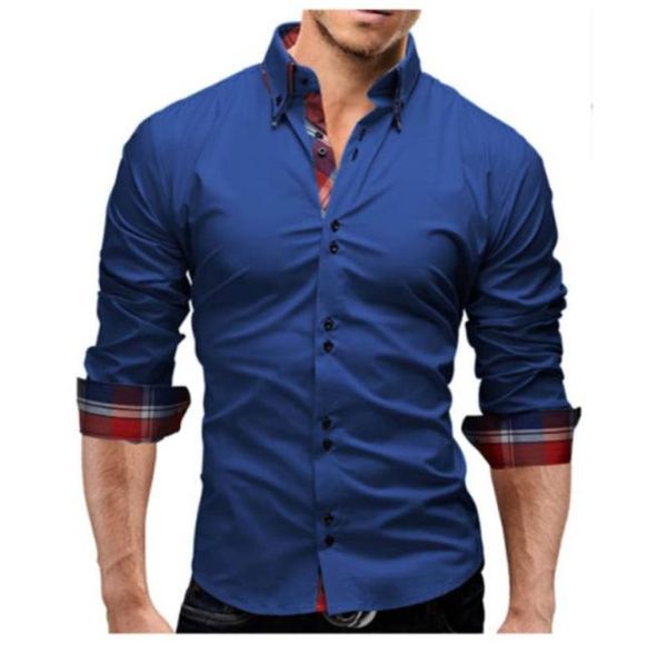 

dress shirt 2018 spring new brand business men039s slim fit male men shirt long sleeves casual camisa masculina 3xl 055770084, White;black