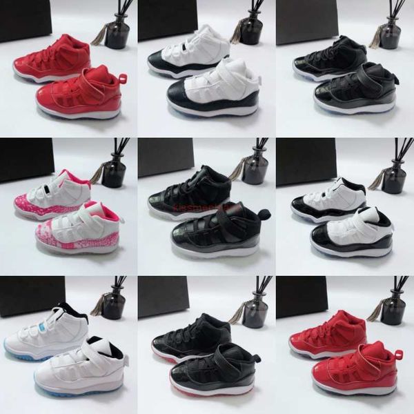 

kids shoes toddlers 11s basketball infant gym children trainers boy girl sneakers youth cool sneaker snake skin legend boys girls size 22-27, Black