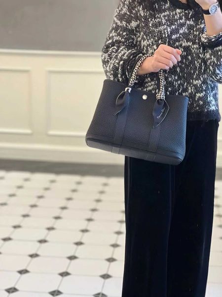 

handmade tote authentic party handbag bag designer garden wax thread togo cowhide business commuter women's boj0