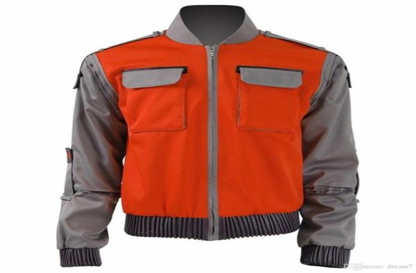 

retour vers le futur marty mcfly veste costumes cosplay manteau adulte71578461065636, Black;red