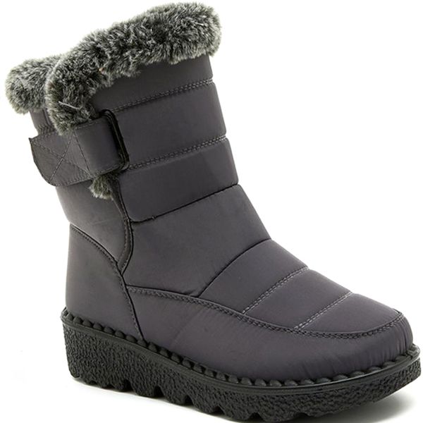 

waterproof snow boots designer black navy blue women winter warm plush ankle booties front zipper non slip cotton padded outdoor shoes