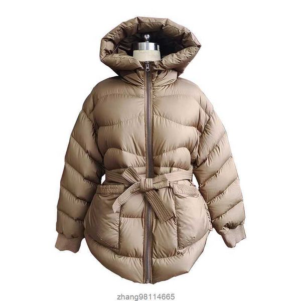 

2022 new winter women's loose coat down jacket 90% white duck down, Black