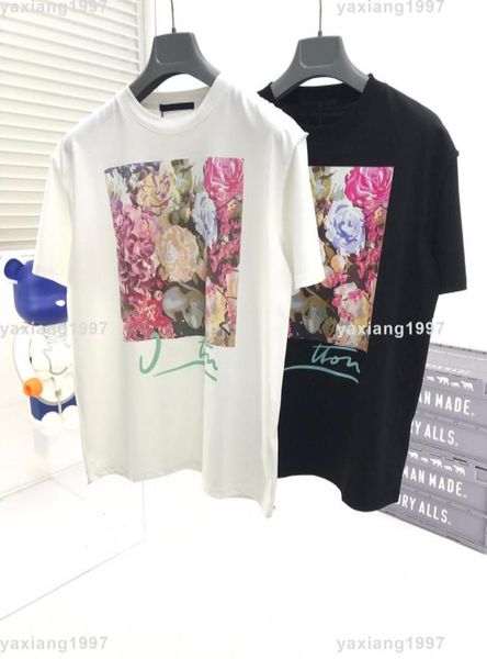

spring and summer new shirt high grade cotton sweatshirts printing short pants sleeve round neck panel tshirt smlxlxxlxxxl b7987016, Black;brown