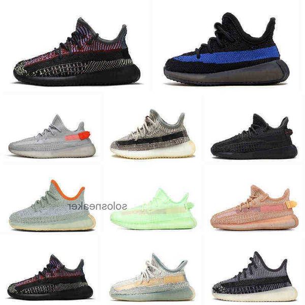 

children shoes kim boosts 35 yezziness td sneakers designer kids yeeziness kw girl running shoes boy dazzling blue light toddler v2 trainer, Black