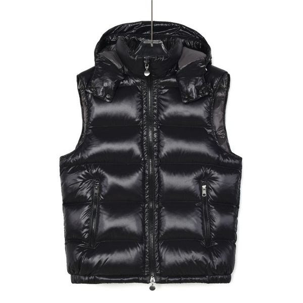 

mens vest winter vest clothes designer men down vests jacket hooded womens puffer coats embroidered badge warm outerwear letter stand collar, Black;white
