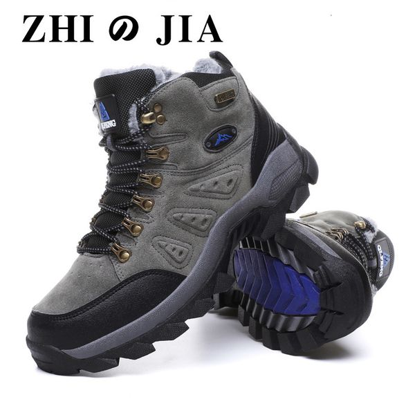 

boots winter plush warm men's comfortable nonslip hiking walking outdoor hunting tactical sports snow 230818, Black