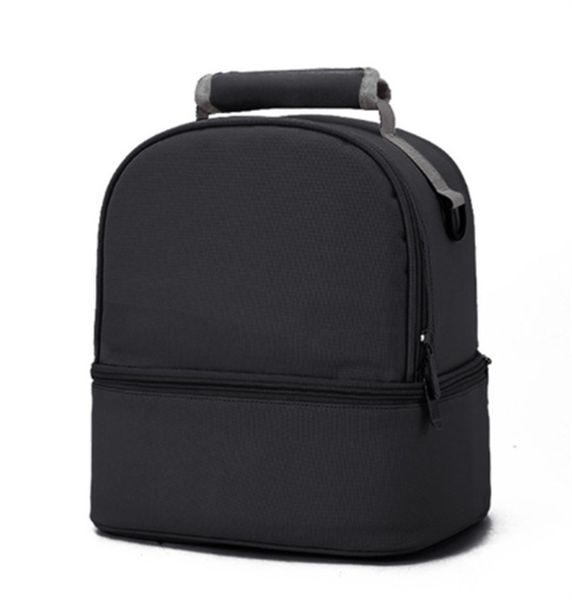 

mummy bag diaper bag double layer baby bottle thermal & cooler bag baby care mom backpack waterproof baby pregnant bag nappy bag a6, Black