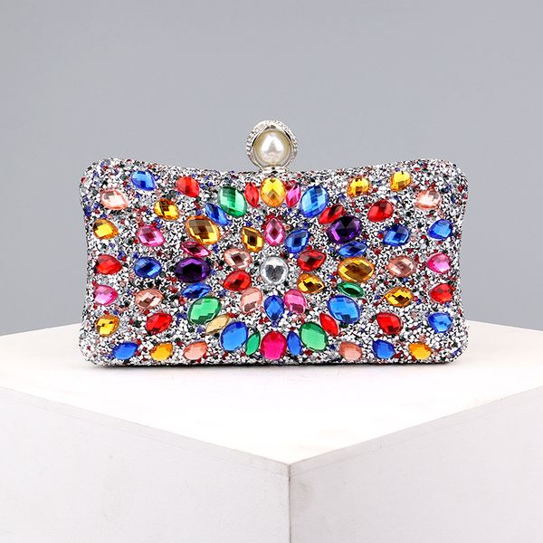 

factory wholesale women shoulder bags 10 colors fashion ladies pearl handbags banquet dress joker diamond dinner bag sweet sequined handbag