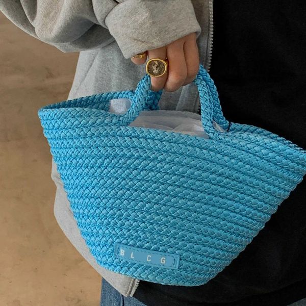 

sector nylon rope weaving handbag ibiza beach large capacity vacation travel tote bag cross armpit bag summer winter purse bucket bags 23081