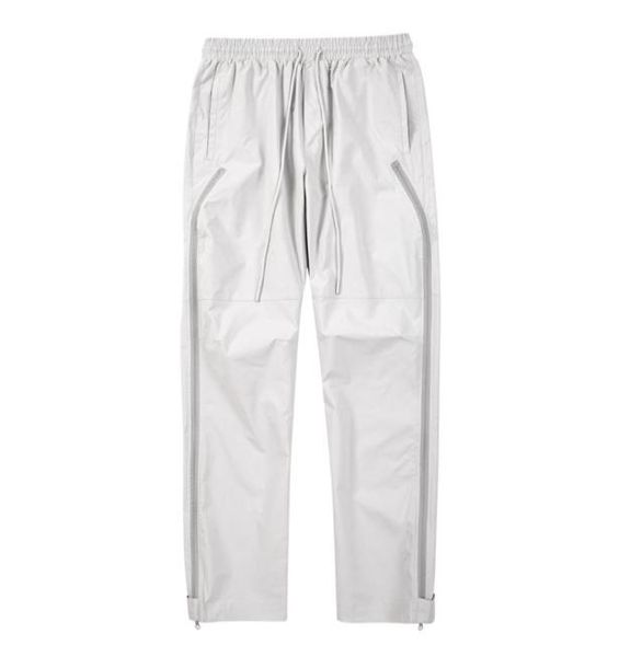 

pants side zipper waterproof drawstring men baggy casual overalls trousers3126443, Black;brown