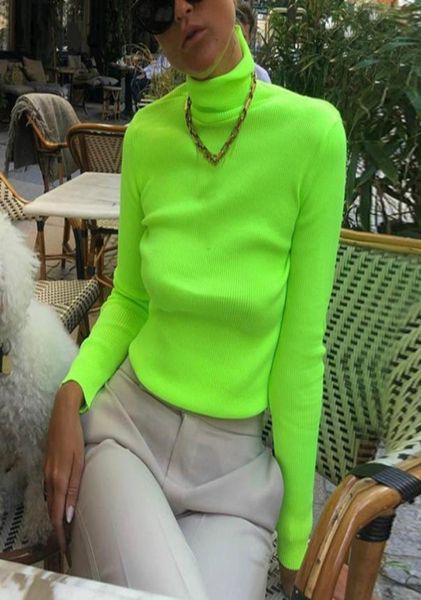 

new turtleneck women039s long sleeve women tshirt autumn knits fashion pullovers slim casual knitted t shirt streetwear6632765, White