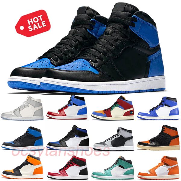 

designer trainers basketball shoes jumpman 1 1s triple black university blue pine green royal blue patent bred sport sneakers with box